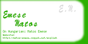 emese matos business card